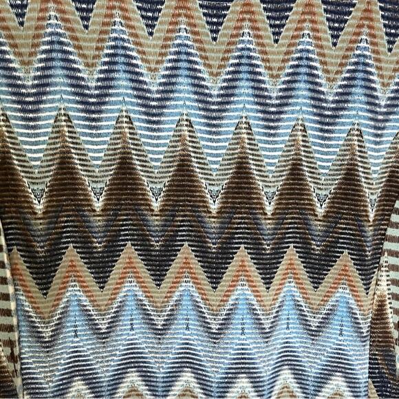 Karen Kane dress wrinkle free blue brown pattern flowy lightweight size 3X - Picture 5 of 5